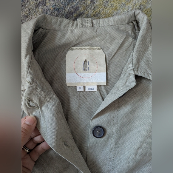 Hei Hei Anthropologie Renley Handkerchief Jacket Green Cropped Layered - Picture 7 of 7